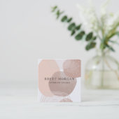 Abstrakte Erdfarben Innengestaltung Quadratische Visitenkarte (Stehend Vorderseite)