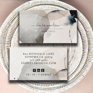 Abstrakte erdfarbene Formen Beruflich Visitenkarte