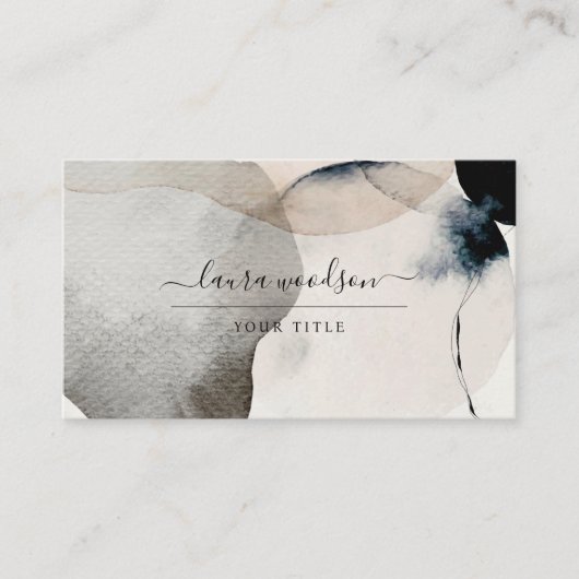 Abstrakte erdfarbene Formen Beruflich Visitenkarte (Vorderseite)