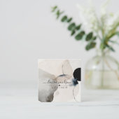 Abstrakte erdfarbene Formen Lebenscoach Squash Quadratische Visitenkarte (Stehend Vorderseite)