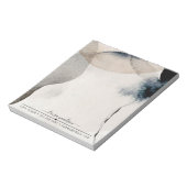 Abstrakte erdfarbene Formen Lebenslauf Notizblock (Rotiert)