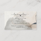 Abstrakte erdfarbene Formen machen Artist Visitenkarte (Rückseite)