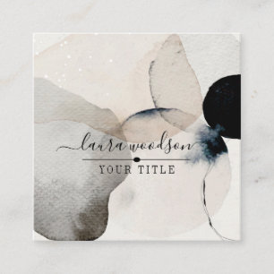 Abstrakte erdfarbene Formen Quadratische Visitenkarte