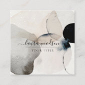 Abstrakte erdfarbene Formen Quadratische Visitenkarte (Vorderseite)