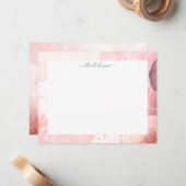 Abstrakte erdfarbene Wasseroberfläche Personalisie Mitteilungskarte (Vorderseite/Rückseite Beispiel)