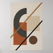 Abstrakte erdige Töne im Stil der Mitte des 20. Ja Poster (Vorne)