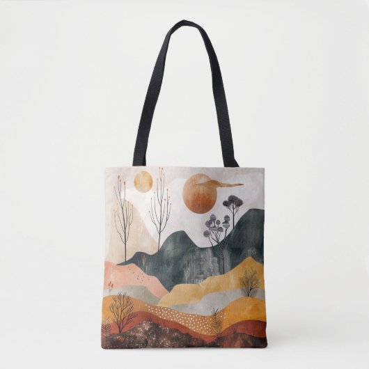 Abstrakte Erdlandschaft Tote Tasche (Vorderseite)