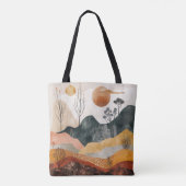 Abstrakte Erdlandschaft Tote Tasche (Rückseite)