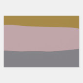 Abstrakte Erdstreifen Moderne ästhetische Soft Geschenkpapier Set (Vorderseite 3)