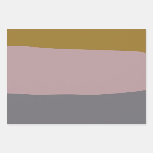 Abstrakte Erdstreifen Moderne ästhetische Soft Geschenkpapier Set (Vorderseite 3)