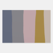 Abstrakte Erdstreifen Moderne ästhetische Soft Geschenkpapier Set (Vorderseite 2)