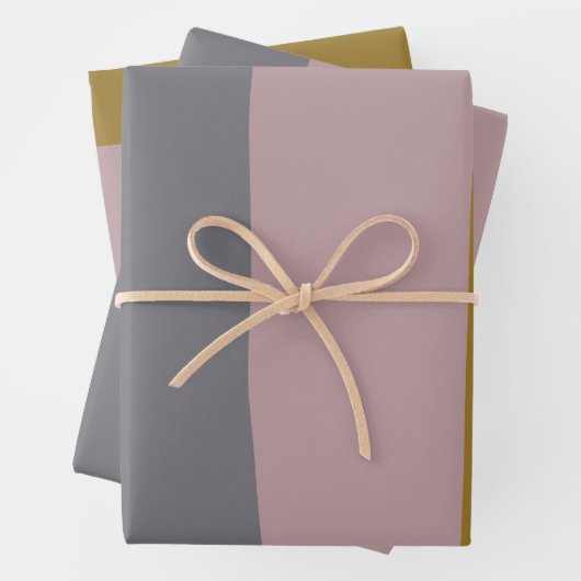 Abstrakte Erdstreifen Moderne ästhetische Soft Geschenkpapier Set (Beispiel)