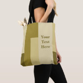 Abstrakte Erdton-Rechteckmuster Tasche (Von Nahem)