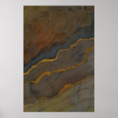 Abstrakte Erdtöne-Geode-Marmor Poster (Vorne)