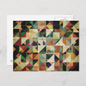 Abstrakte Erdtöne Postkarte (Vorne/Hinten)