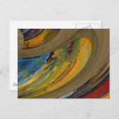 Abstrakte Erdtöne Postkarte (Vorne/Hinten)