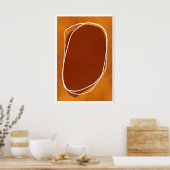 Abstrakte Erdtöne-Wandkunst, rustikale Wärme, gedä Poster (Küche)