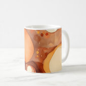 Abstrakte Erdtöne-Wasserfarbe Kaffeetasse (VorderseiteRechts)