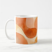 Abstrakte Erdtöne-Wasserfarbe Kaffeetasse (Links)