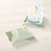 Abstrakte Erdung Glasuntersetzer (Schrägansicht)