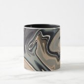 Abstrakte Erdwellen mit neutralen Farbtönen Tasse (Zentrum)