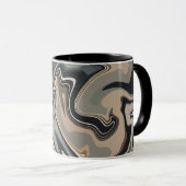 Abstrakte Erdwellen mit neutralen Farbtönen Tasse (VorderseiteRechts)