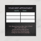 Abstrakte Ernennung durch den bunten Nagel Quadratische Visitenkarte (Rückseite)