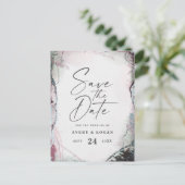 Abstrakte Ethereal Lavender Wedding speichern das Ankündigungspostkarte (Stehend Vorderseite)