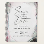 Abstrakte Ethereal Mauve Lilac Lila Hochzeitspläne Planer (Vorderseite)