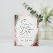 Abstrakte Ethereal Terra Rosa Wedding speichern da Ankündigungspostkarte (Stehend Vorderseite)