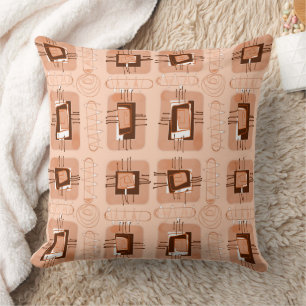 Abstrakte Ethnic Matrix - Dusty Coral Kissen