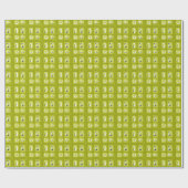Abstrakte Ethnic Matrix - Kiwi Green Geschenkpapier (Flach)