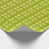 Abstrakte Ethnic Matrix - Kiwi Green Geschenkpapier (Ecke)