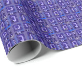 Abstrakte Ethnic Matrix - Mauve Blue Olive Geschenkpapier (Rolleneckpunkt)