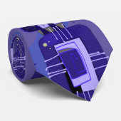 Abstrakte Ethnic Matrix - Mauve Blue Olive Krawatte (Gerollt)