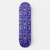Abstrakte Ethnic Matrix - Mauve Blue Olive Skateboard (Vorderseite)