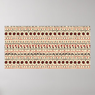Abstrakte ethnisch nahtlose Muster Poster