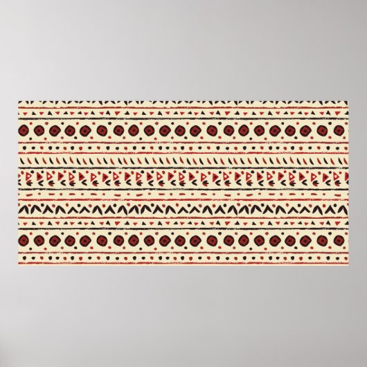 Abstrakte ethnisch nahtlose Muster Poster (Vorne)