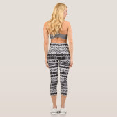 Abstrakte ethnische Aztec Capri Leggings (Rückseite)