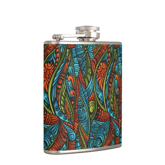 Abstrakte ethnische Tapete Flachmann (Rechts)