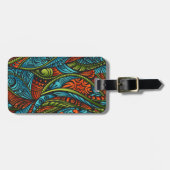 Abstrakte ethnische Tapete Gepäckanhänger (Vorderseite horizontal)