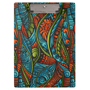 Abstrakte ethnische Tapete Klemmbrett