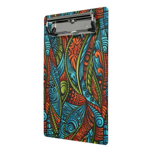 Abstrakte ethnische Tapete Mini Klemmbrett (Gewinkelt2)