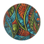 Abstrakte ethnische Tapete Schneidebrett (Vorderseite)