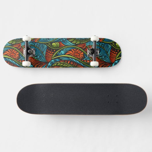 Abstrakte ethnische Tapete Skateboard (Horizontal)
