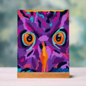 Abstrakte Eule Acrylschild (Neutral)
