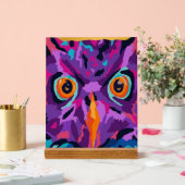 Abstrakte Eule Acrylschild (Hochzeit)