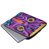 Abstrakte Eule Laptopschutzhülle (Vorne Knopf)