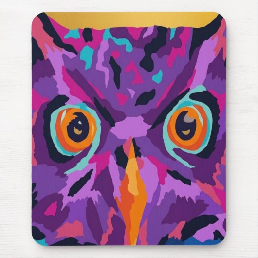 Abstrakte Eule Mousepad (Vorne)