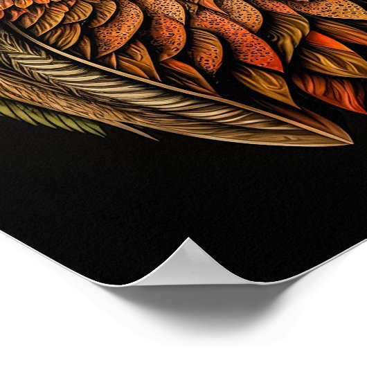 Abstrakte Eule Poster (Ecke)